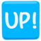 Up! Button emoji on Messenger